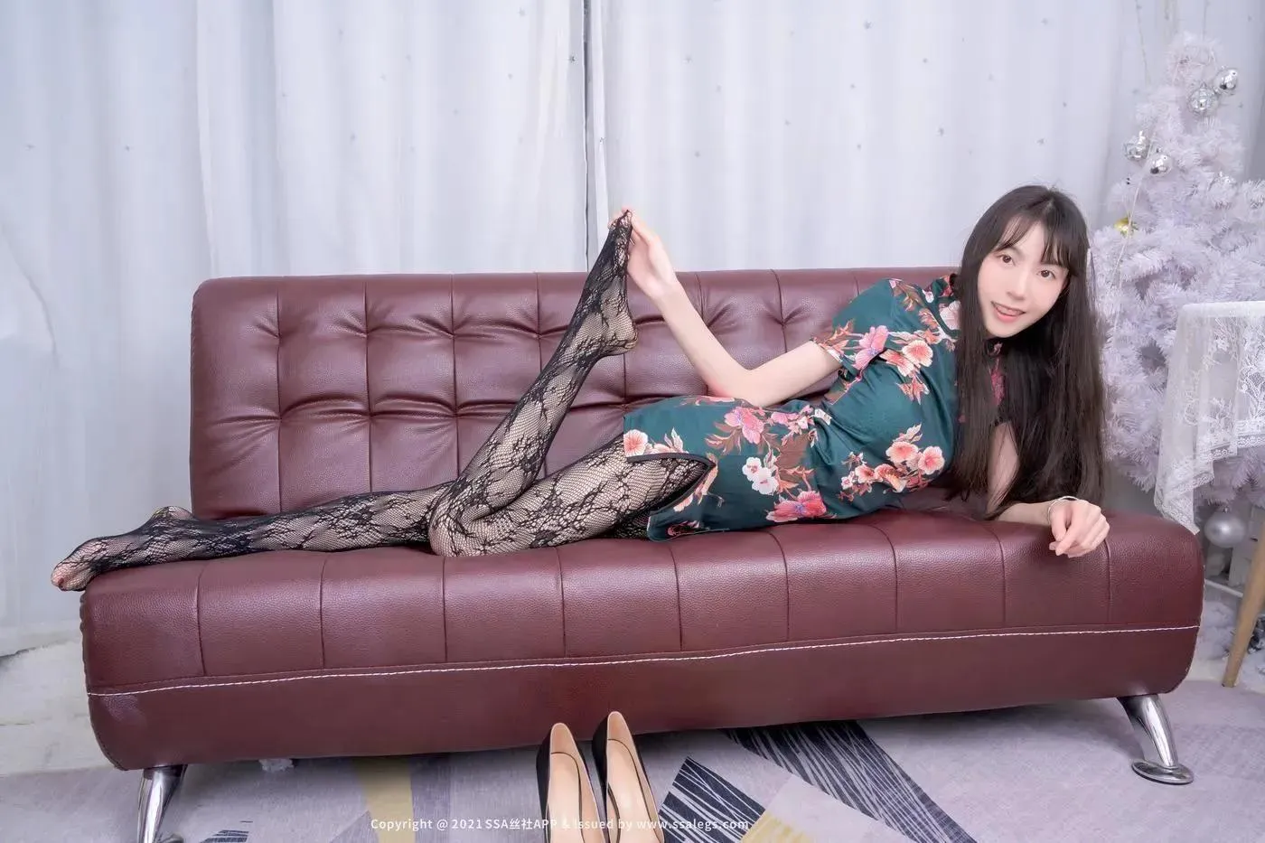 [SSA丝社]超清写真 NO.745 模特团团的黑丝网袜（下） [79P]插图7